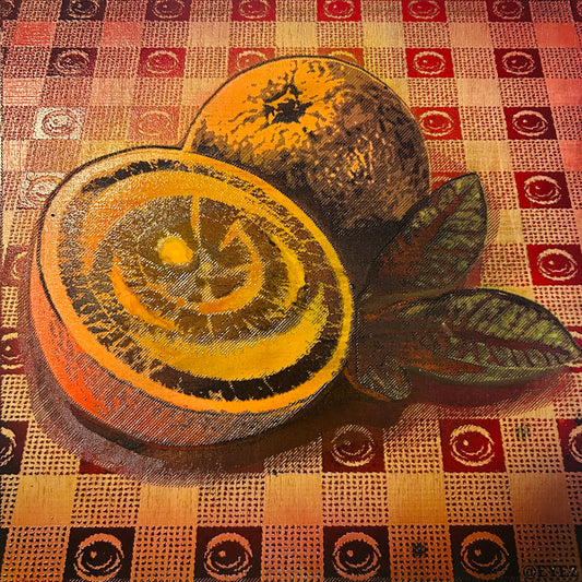 ๐Orange Eyez 12x12 wood Engraving
