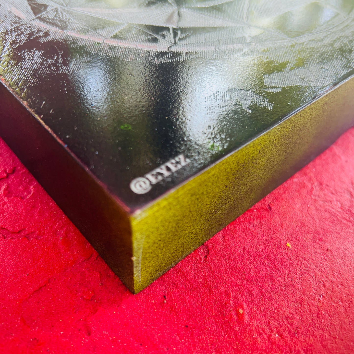 Eyez meditate geodesic dome 10x10 wood Engraving