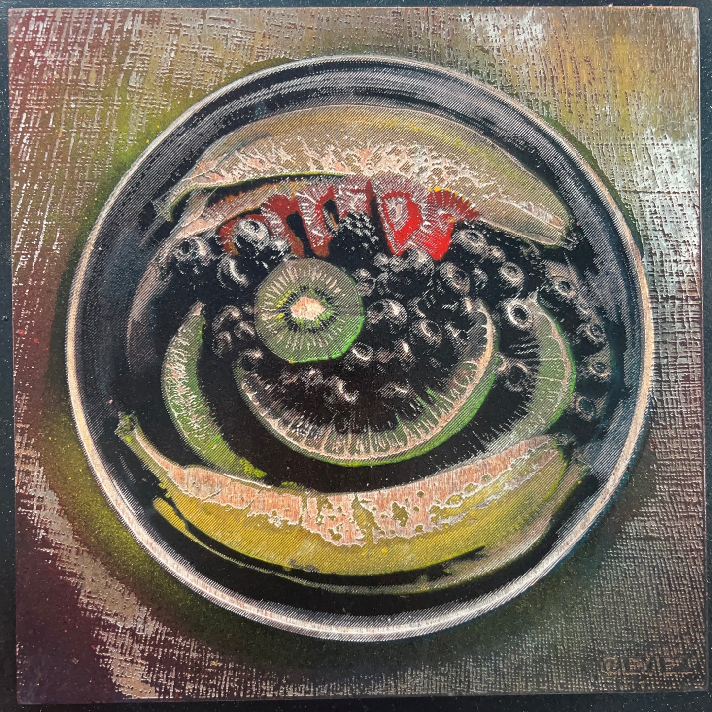 Fruit Eyez π ππ12x12 wood Engraving