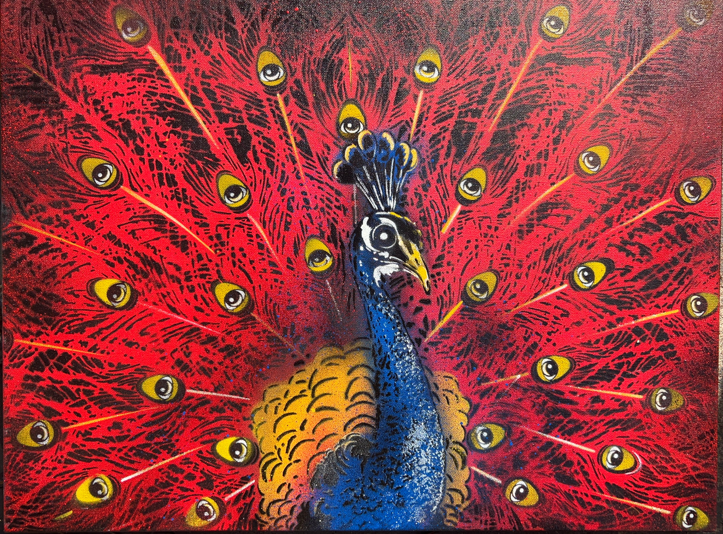 Peacock @EYEZ UV sensitive Painting