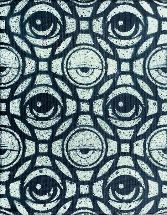 Skiggity "Black and Glow Stone Mosaic" - @EYEZ C👁LLAB👁RATE Painting