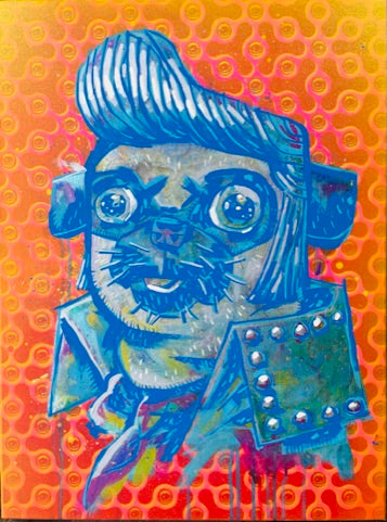 Nerfect Mr. Walters X EYEZ Pug Elvis - @EYEZ C👁LLAB👁RATE Painting