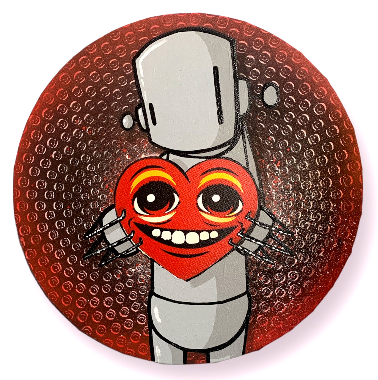 ChrisRWK 12in HEART - @EYEZ C👁LLAB👁RATE Painting