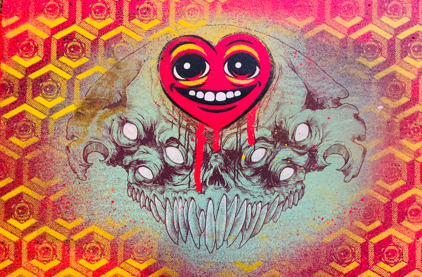 Killer Napkins" DemonEYEZ heART - @EYEZ C👁LLAB👁RATE Painting