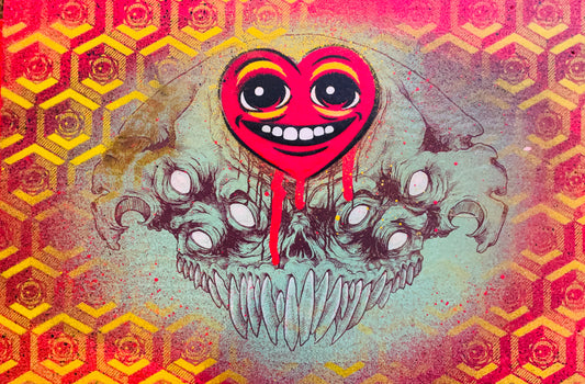 Killer Napkins" DemonEYEZ heART - @EYEZ C👁LLAB👁RATE Painting