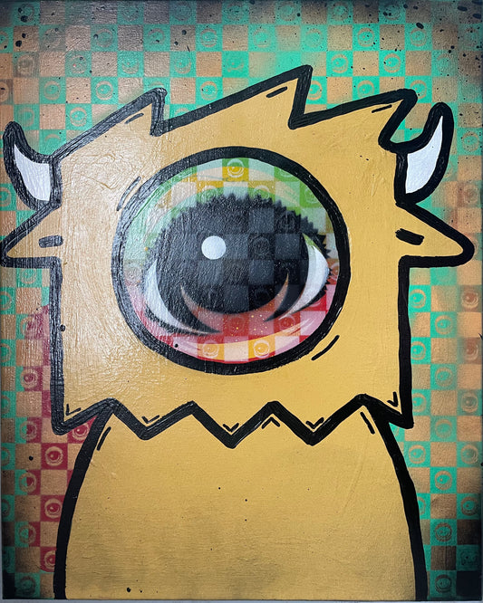 Penny Pinch @EYEZ C👁LLAB👁RATE Giant Eye Painting