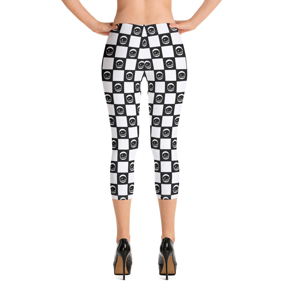 Checkered Eyez - Capri Leggings