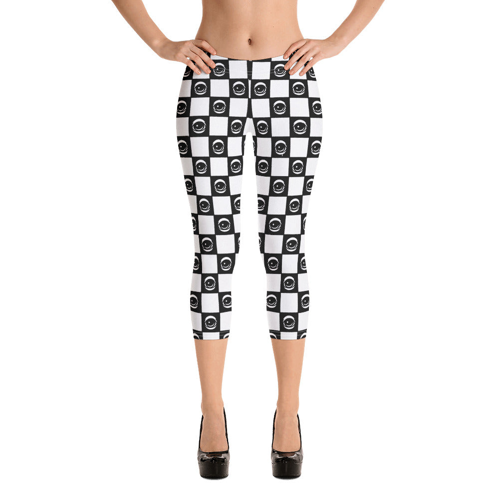 Checkered Eyez - Capri Leggings