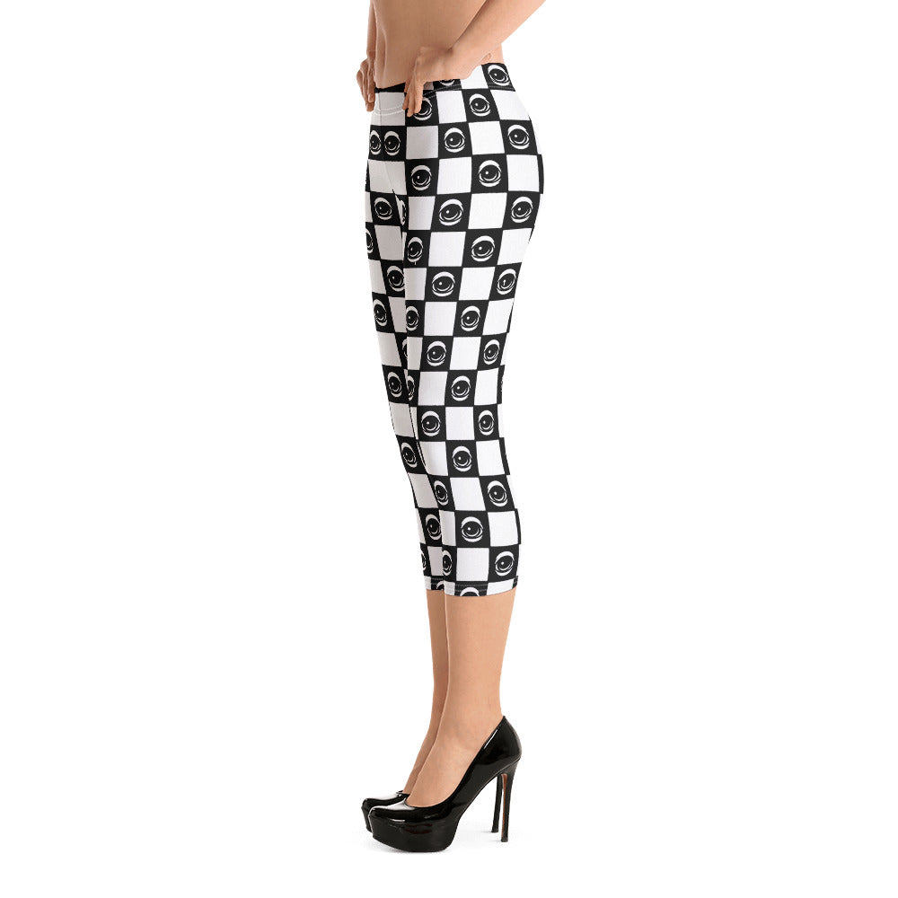 Checkered Eyez - Capri Leggings