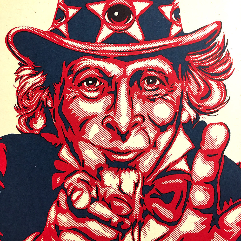 EYE want YOU for Peace 18x24 hand pulled print...Signed!