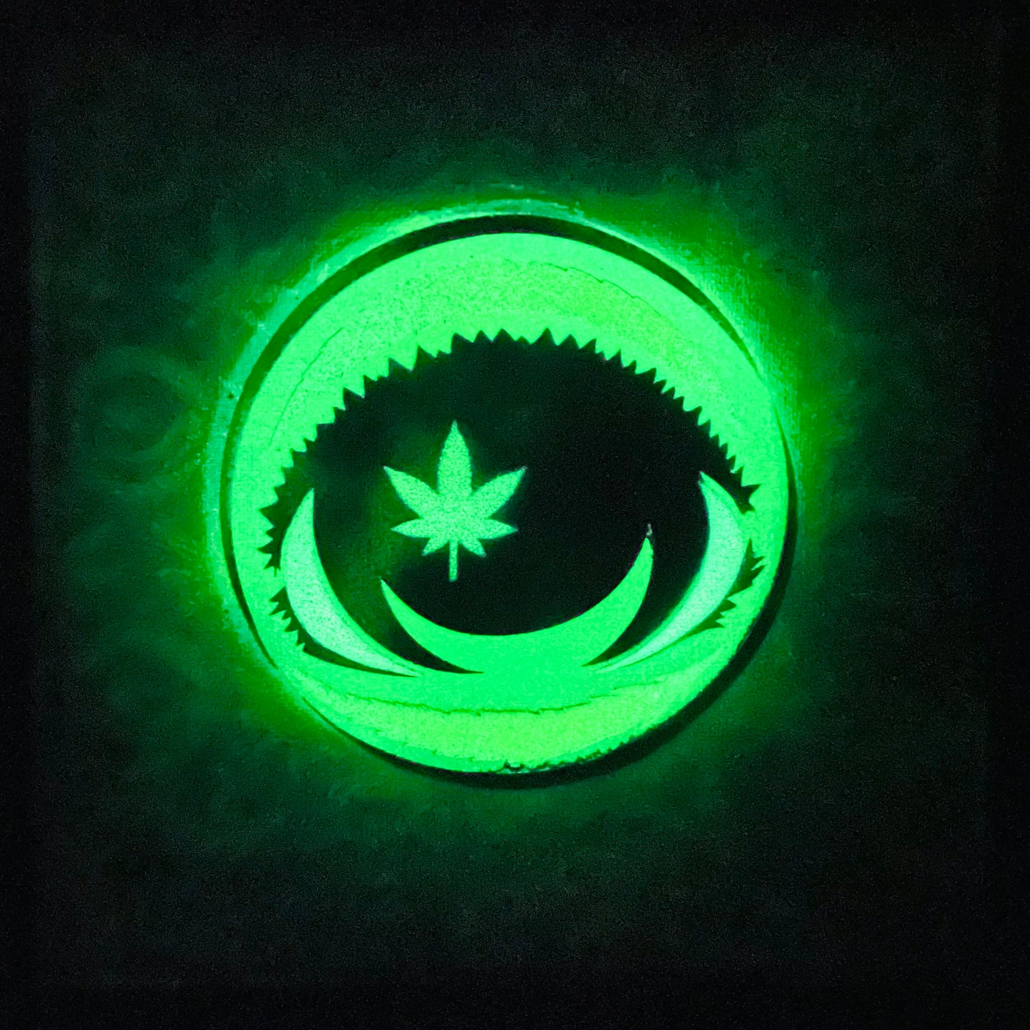D👁PE WeedEyez original Green eye canvas - Glows in Dark!
