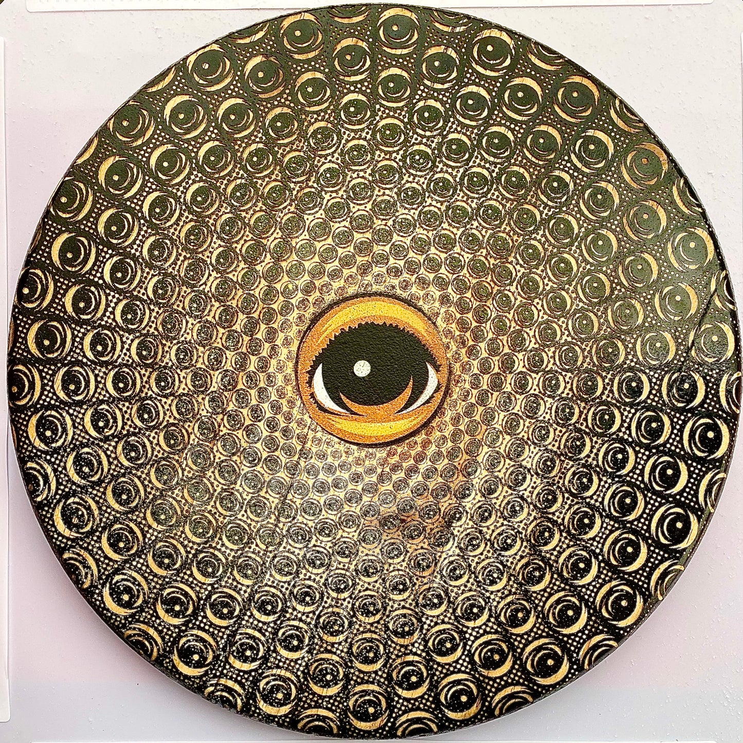 EYEZ in the Vortex - 12x12 engraved panel.