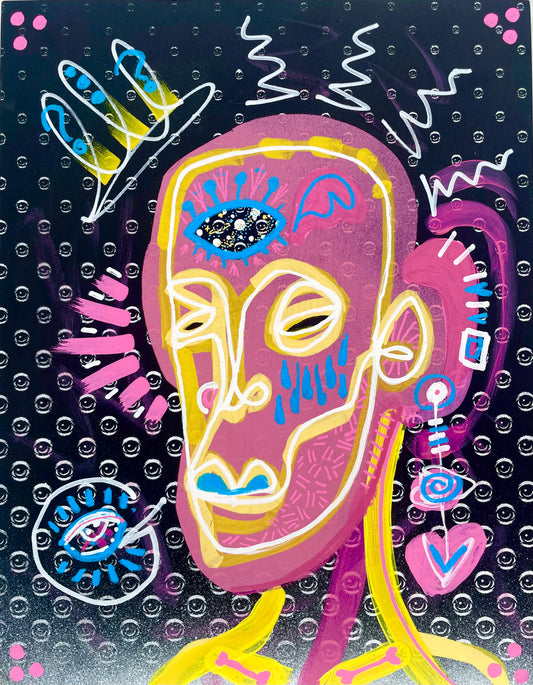 FiiiDGT x @EYEZ C👁LLAB👁RATE 12x12 Painting