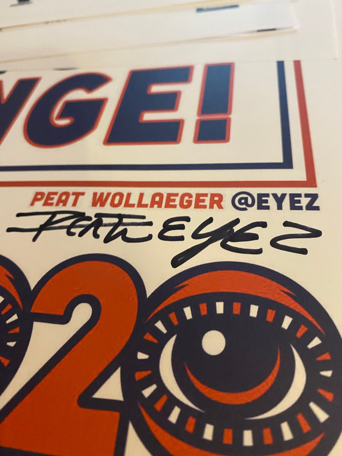 RARE! EYE want YOU for Change 18x26 print...Signed!