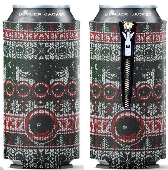 Holiday Eyez ❤️✌️️ 16 oz Drink Coozie - Bomber Jacket