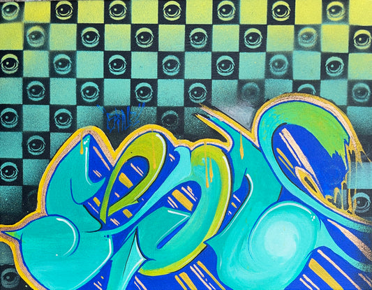 Jesse Sins Graffiti - @EYEZ C👁LLAB👁RATE Painting