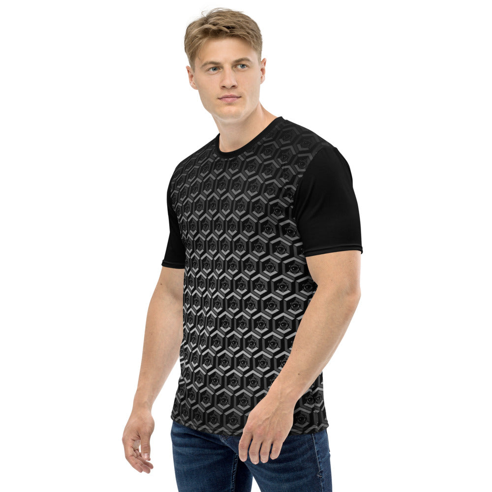 EYEZ Cubed Grey/Black Men's T-shirt paint louis