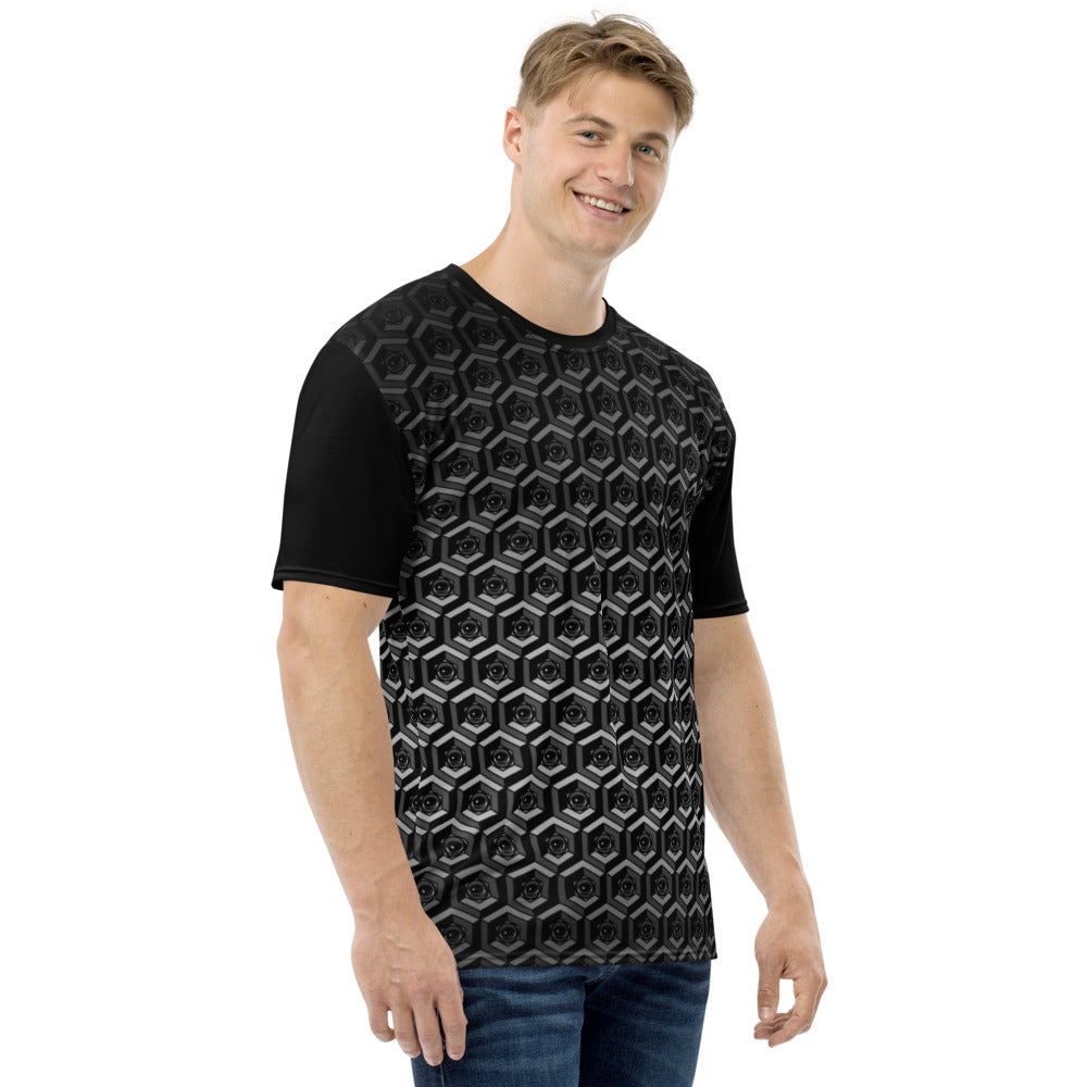 EYEZ Cubed Grey/Black Men's T-shirt paint louis
