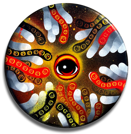 EYEZ x NEKA C👁LLAB👁RATE on 12x12 wood Panel