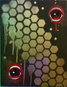 @Senseamylia "Sacred Hive Eyez" - @EYEZ C👁LLAB👁RATE Painting