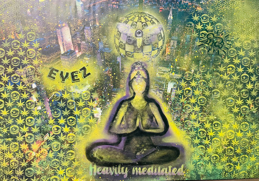 @Senseamylia "Heavily Meditated" - @EYEZ C👁LLAB👁RATE Painting