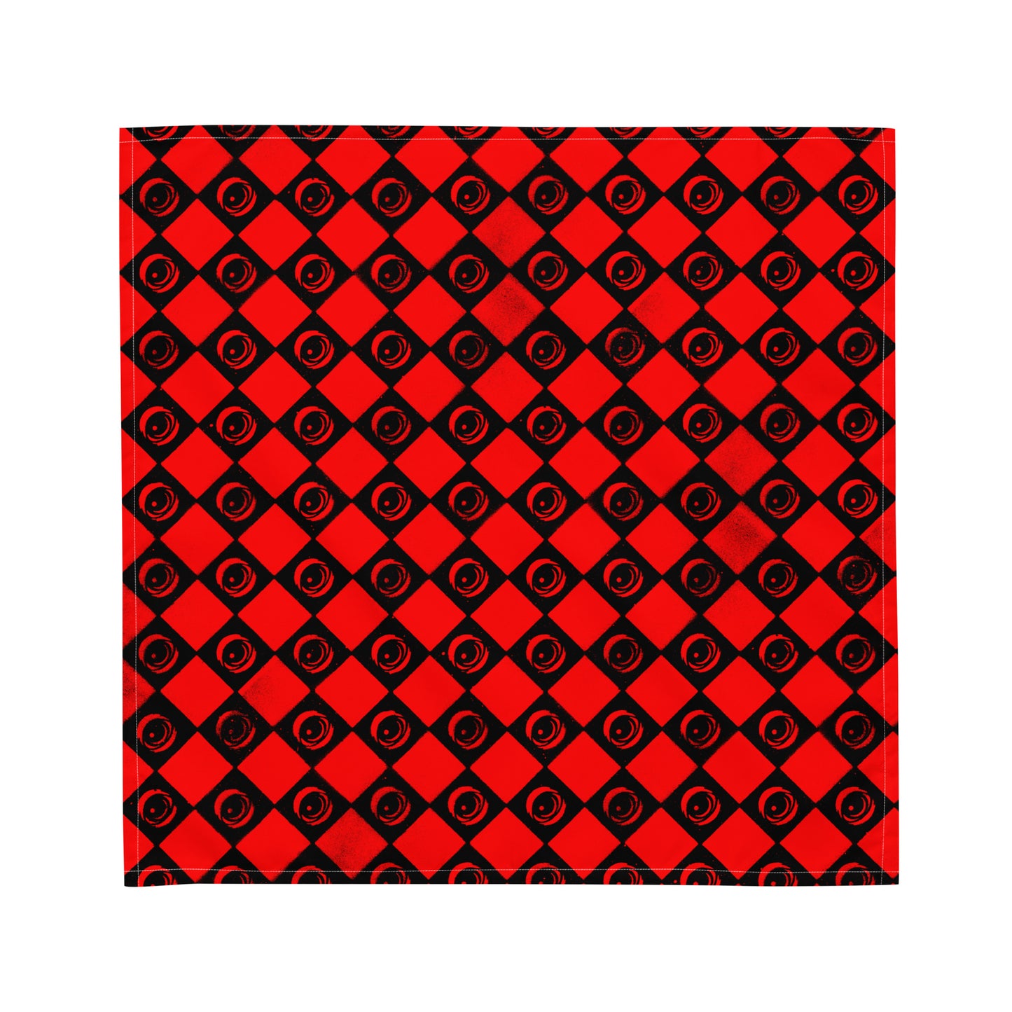 Checkered Eyez - Red and Black All-over print bandana