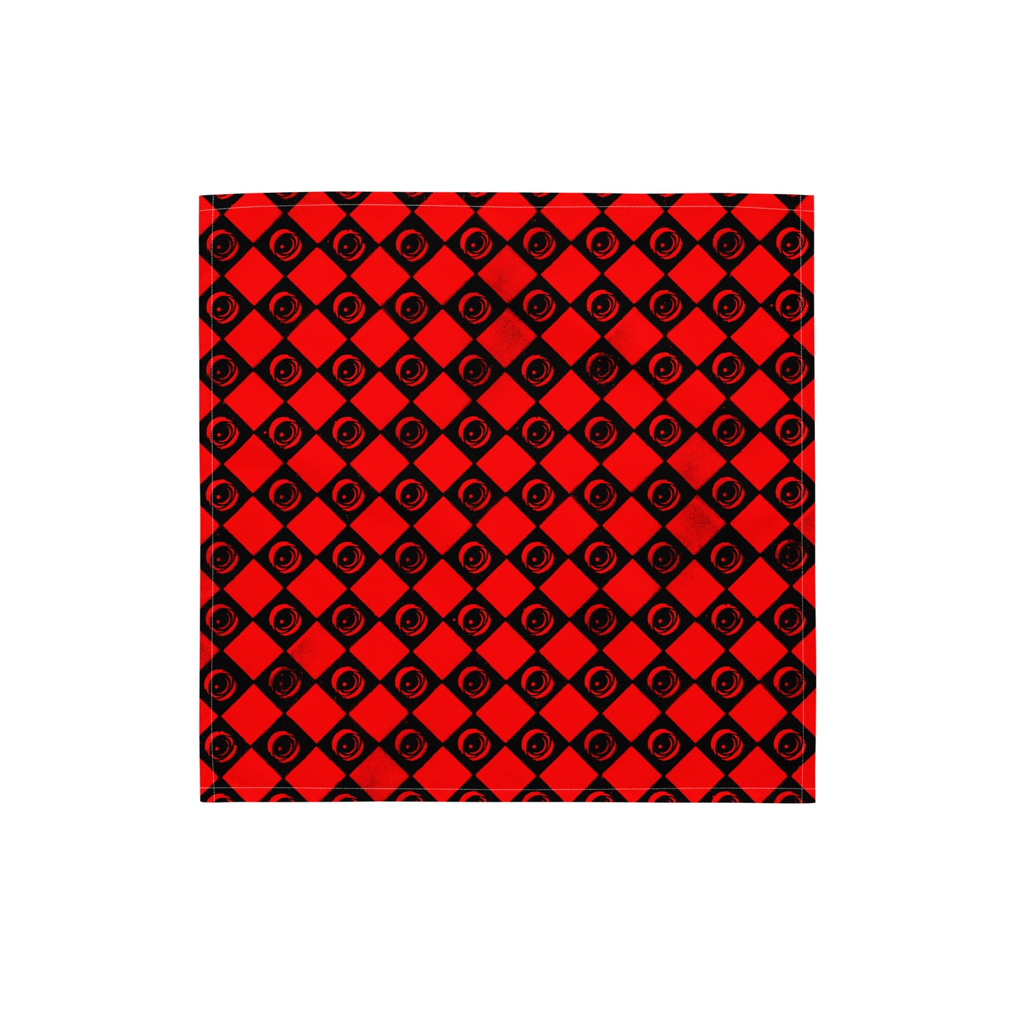 Checkered Eyez - Red and Black All-over print bandana