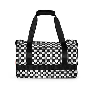 Checkered EYEZ All-over print gym bag