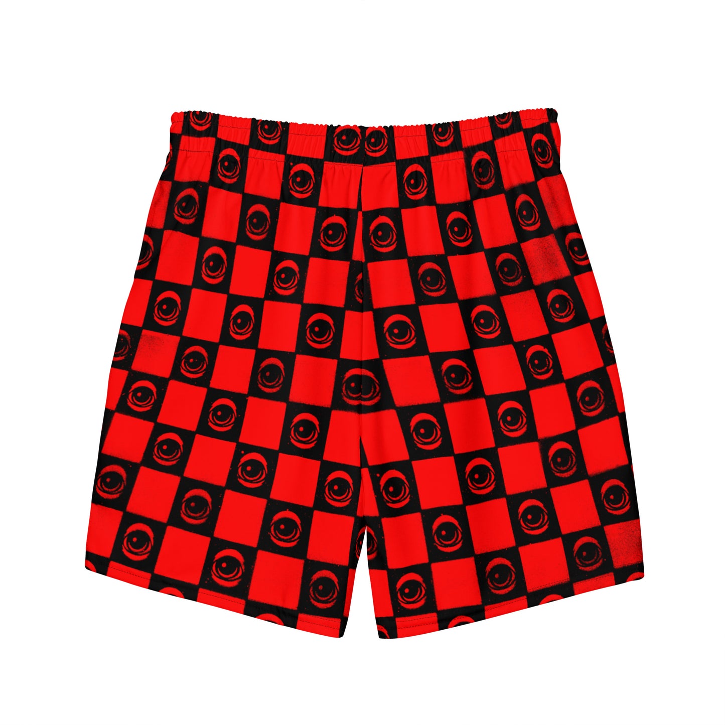 Checker Eyez Red Men's swim trunks