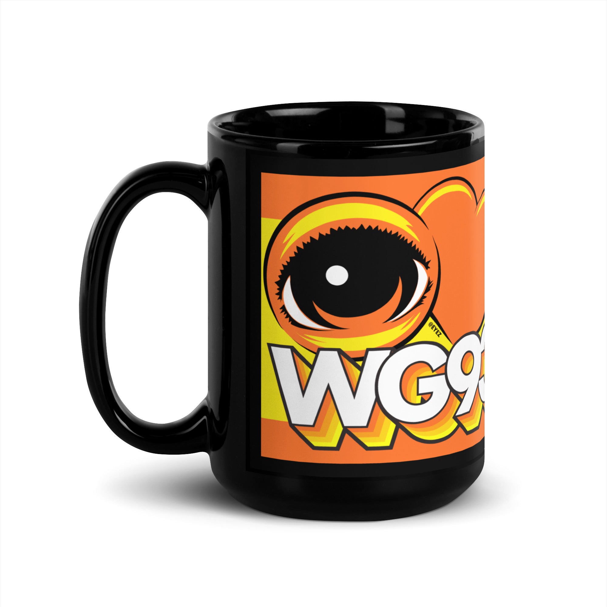 EYE LOVE WG93 Black Glossy Mug