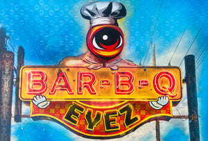 Robert Ferd Frank “Eyez BBQ” - @EYEZ C👁LLAB👁RATE Painting