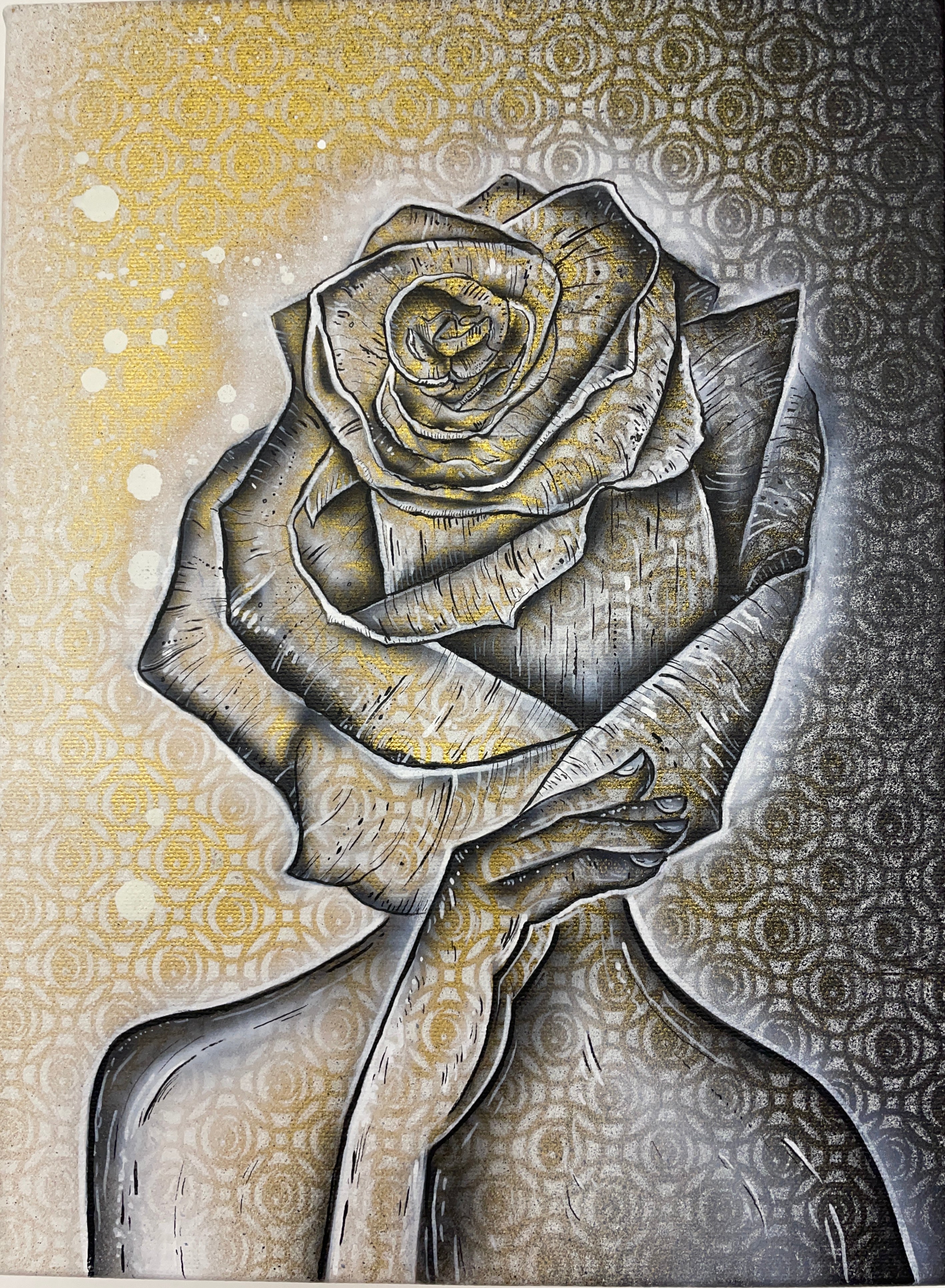Rodney Durrant x @EYEZ C👁LLAB👁RATE Alone in Bloom 8x10 Canvas