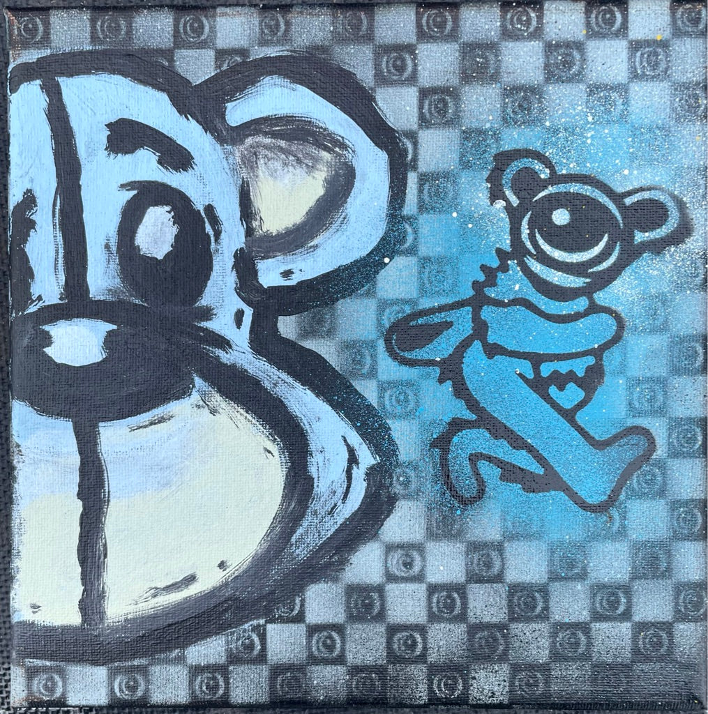 Corkey X @EYEZ C👁LLAB👁RATE Bear Painting  small