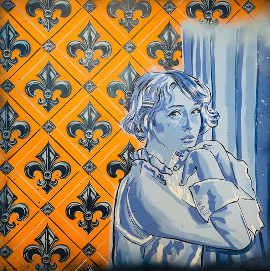 Jared Minnick Fleur de Lis Lady - @EYEZ C👁LLAB👁RATE Painting