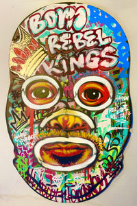 @Brklynstl Luchador Collabomask "Born Rebel Kings" - @EYEZ C👁LLAB👁RATE Painting