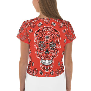 Day of the Dead Bandanna  Crop Top