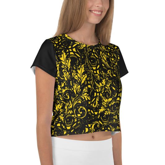 VERSACEYEZ - All-Over Print Crop Tee