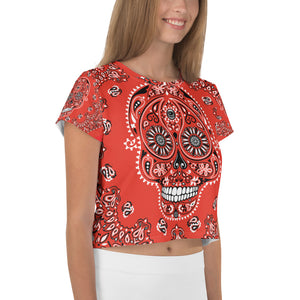 Day of the Dead Bandanna  Crop Top