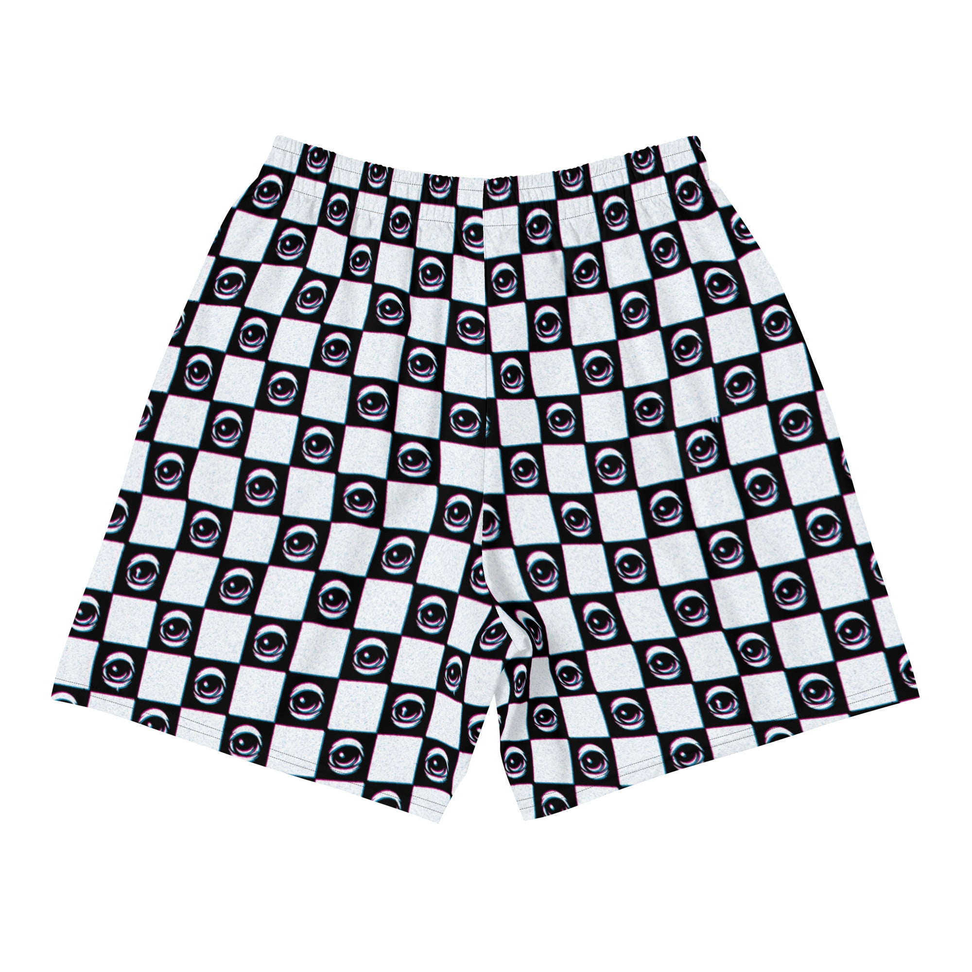 Men's Checkered Eyez - Recycled Athletic Shorts