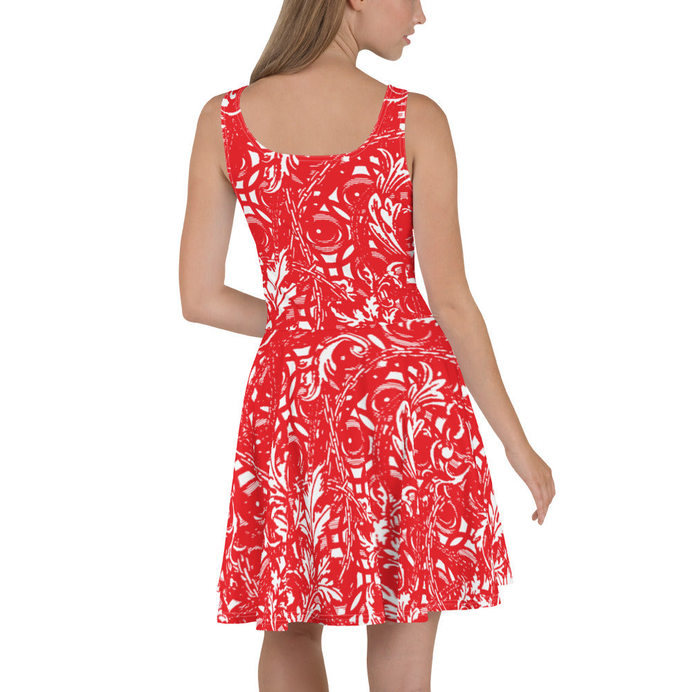 VERSACEYEZ Red - Skater Dress