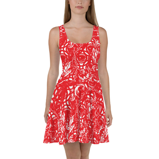 VERSACEYEZ Red - Skater Dress