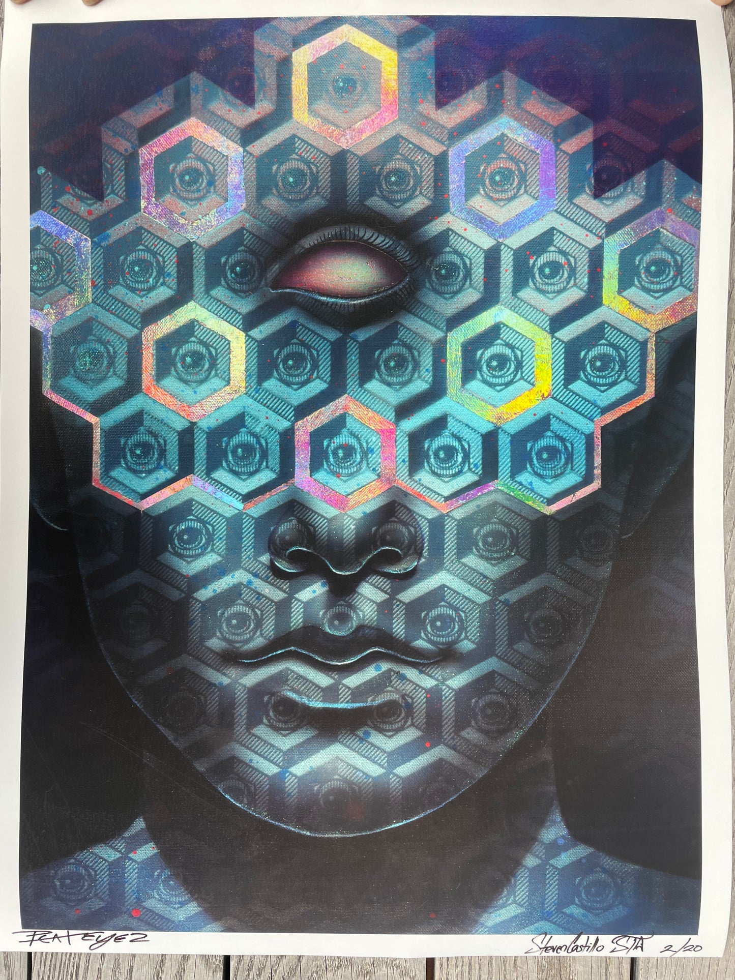 Steven Castillo “3rd Eye Oracle” Signed print edition of 20 - @EYEZ C👁LLAB👁RATE Print