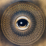 Golden Eyez Radiate Mandala 10x10 Wood Engraved Panel