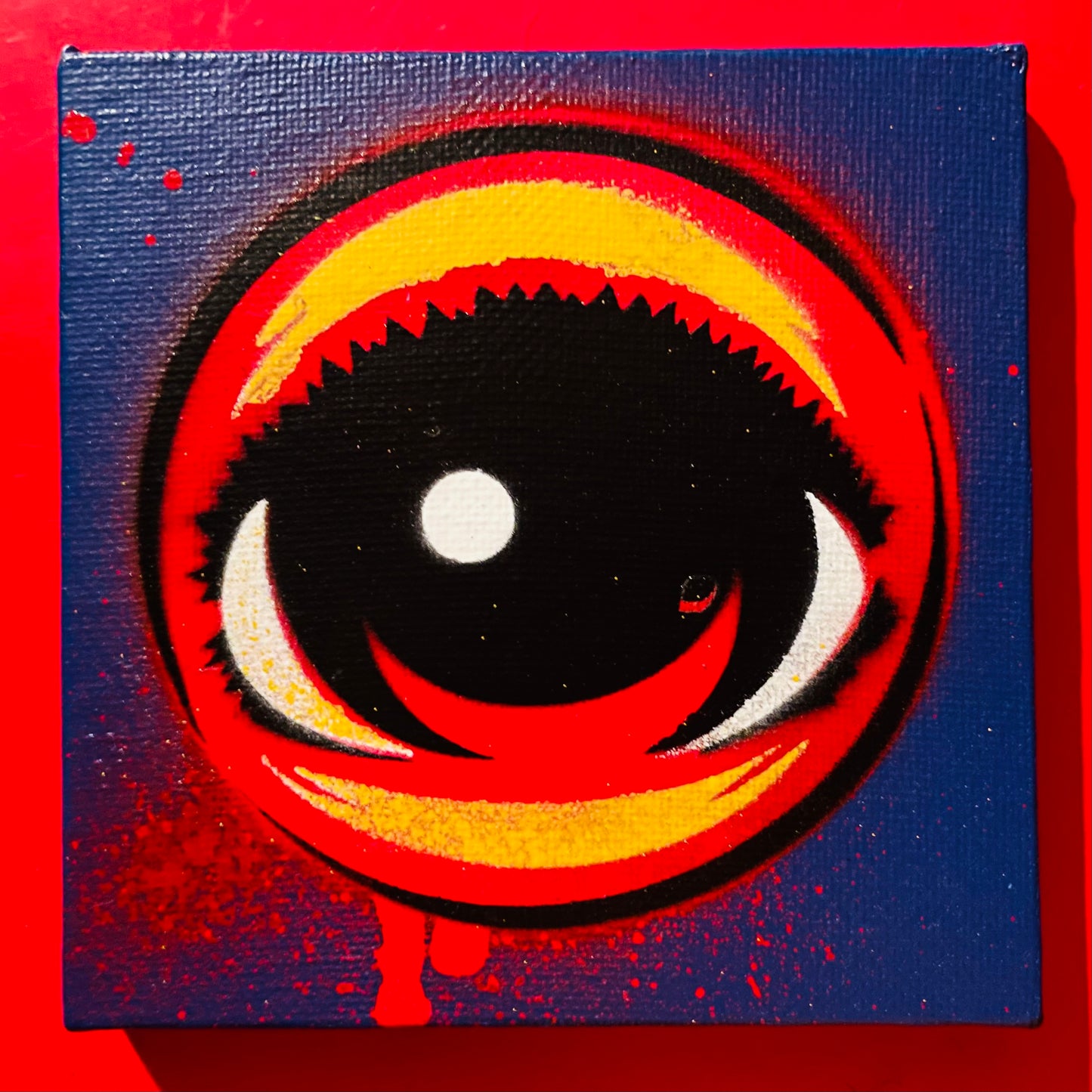 MiniEyez 4inch canvas with custom easel