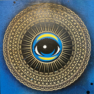 Eyez Radiate Mandala 10x10 Wood Engraved Panel