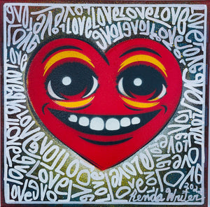 Renda Writer Red Heart Love @EYEZ C👁LLAB👁RATE Painting Pattern