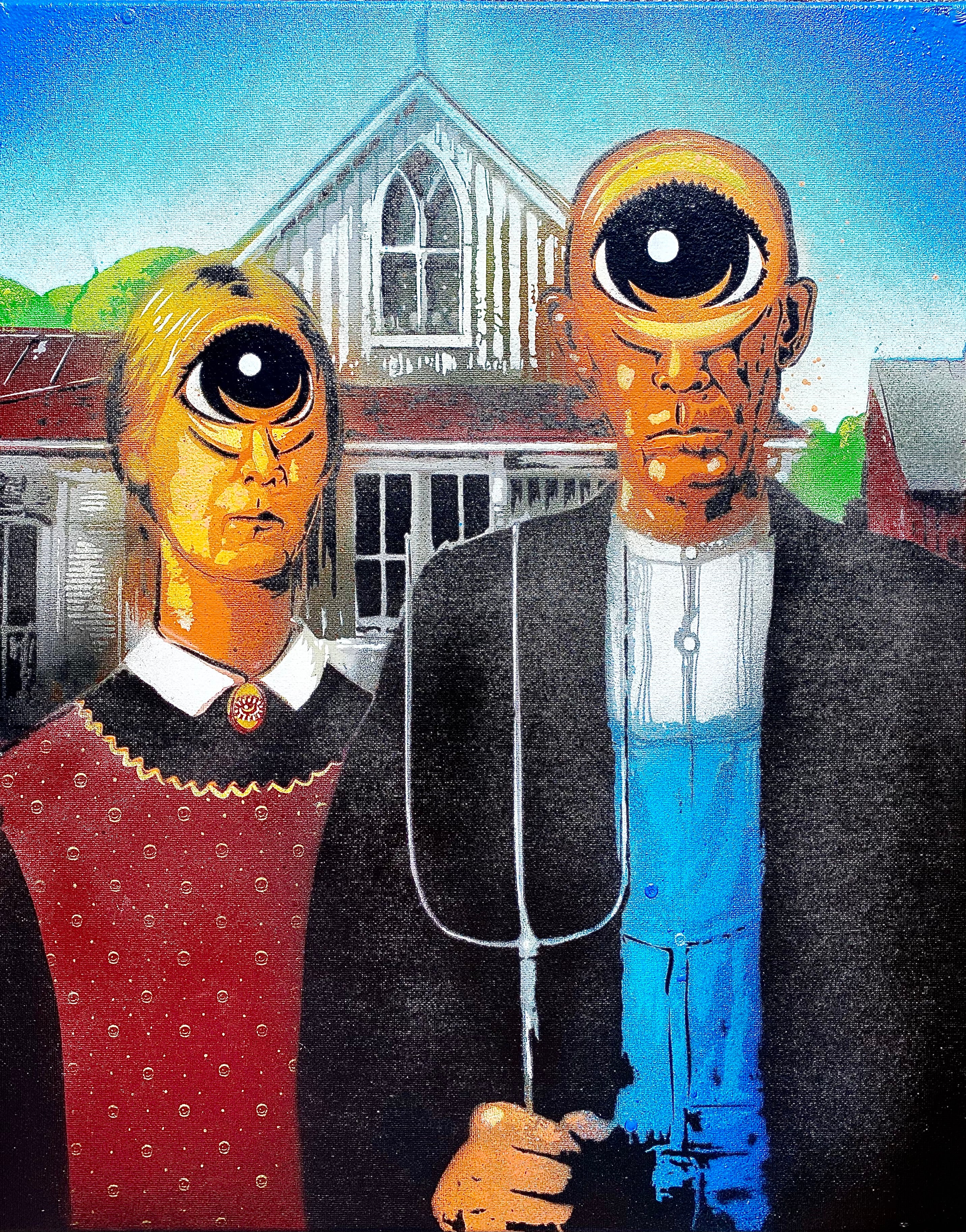 EYEmerican Gothic - Full Color Painting