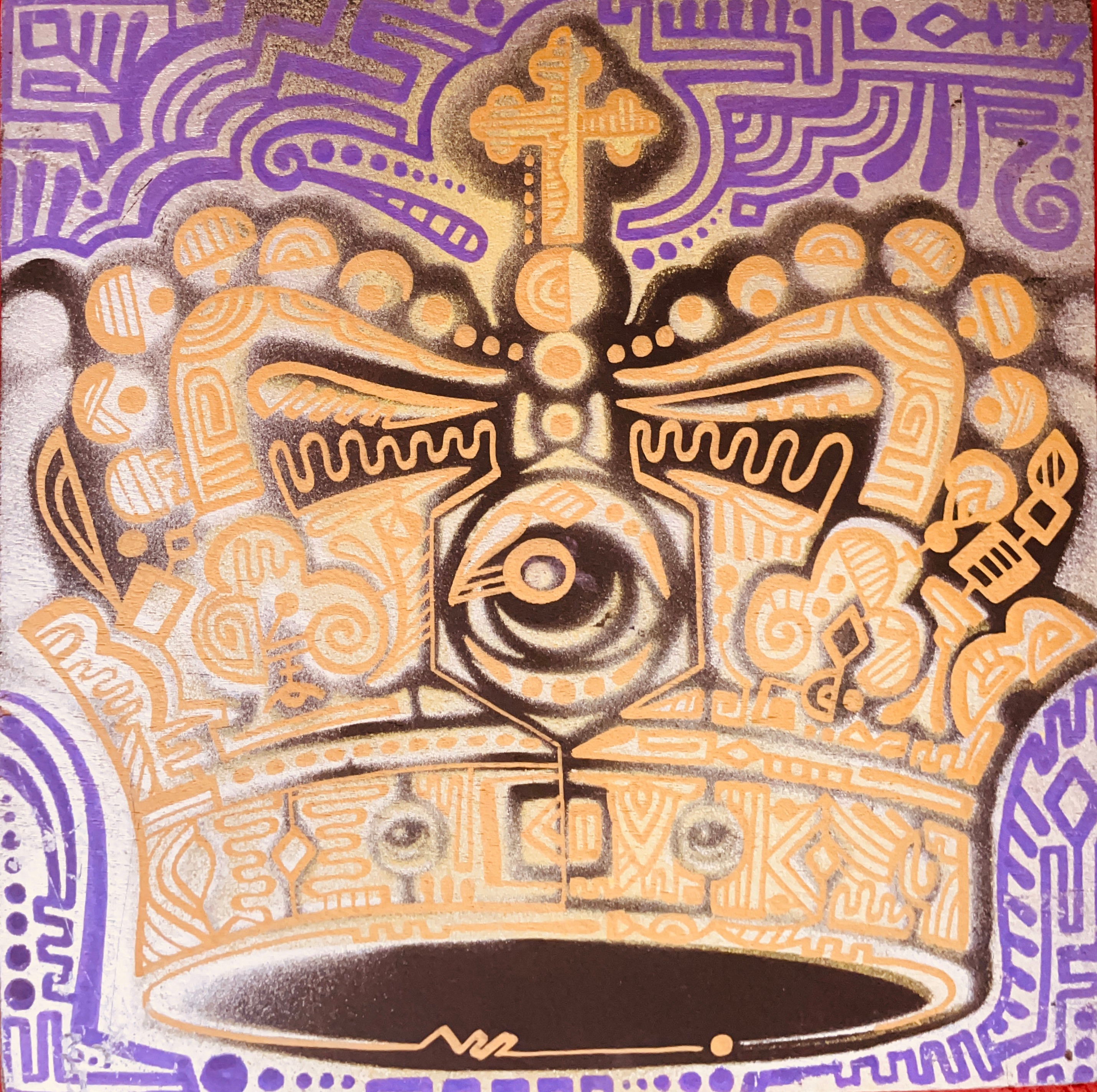 Yenna Hill "Sacred Crown"  @EYEZ C👁LLAB👁RATE Painting
