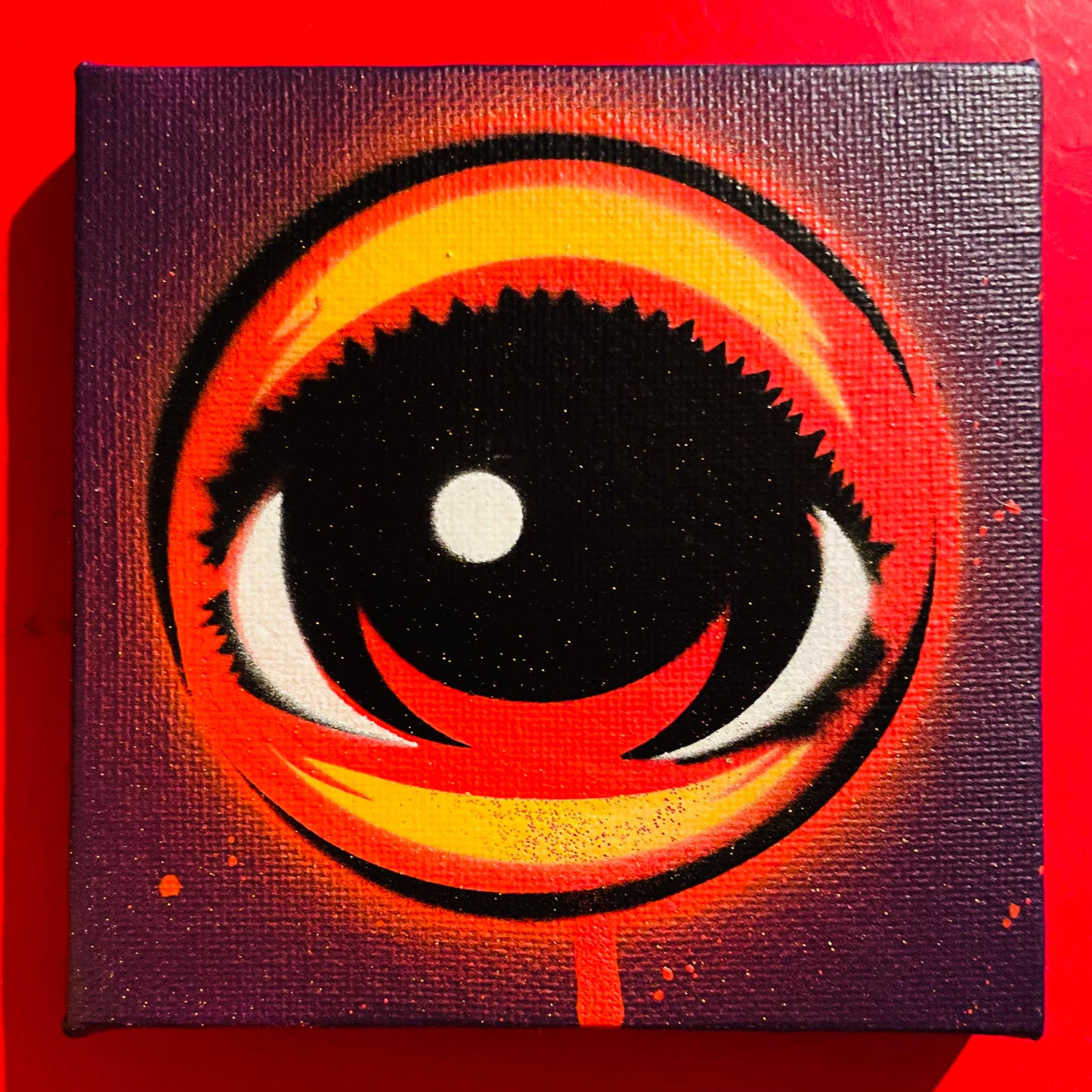 MiniEyez 4inch canvas with custom easel