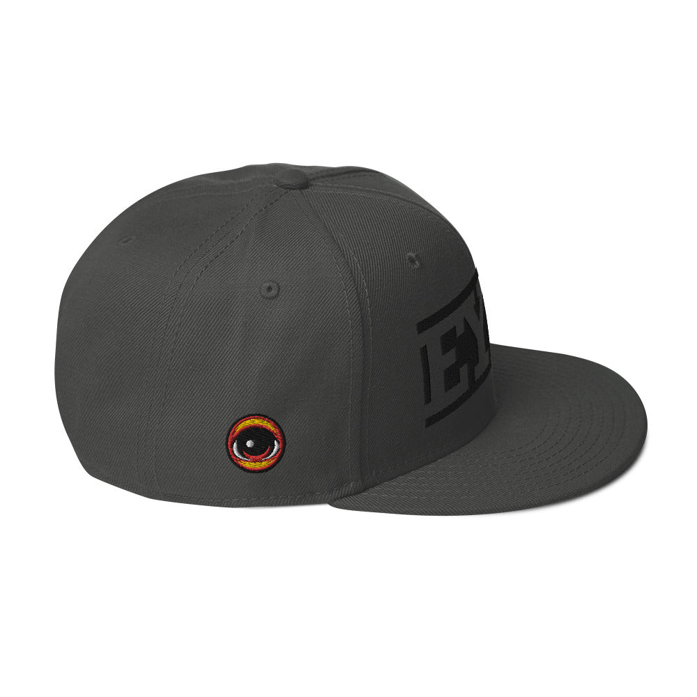 EYEZ text - Snapback Hat (features EYE on the Side)